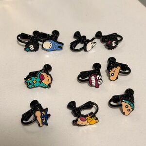 Crayon Shinchan and Spirited Away clip-on earrings